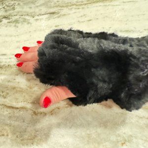 Real Fur Fingerless Gloves NWOT